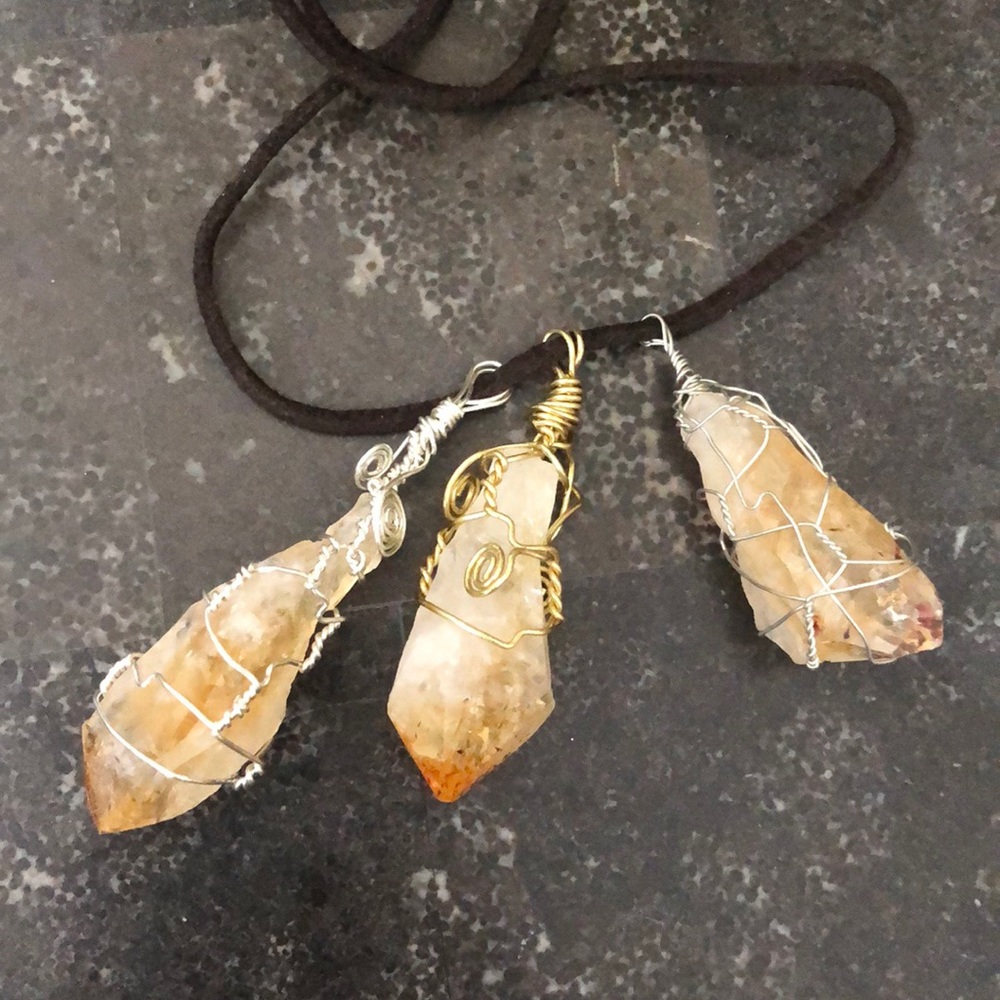 Free w/ purchase wire wrapped pendant